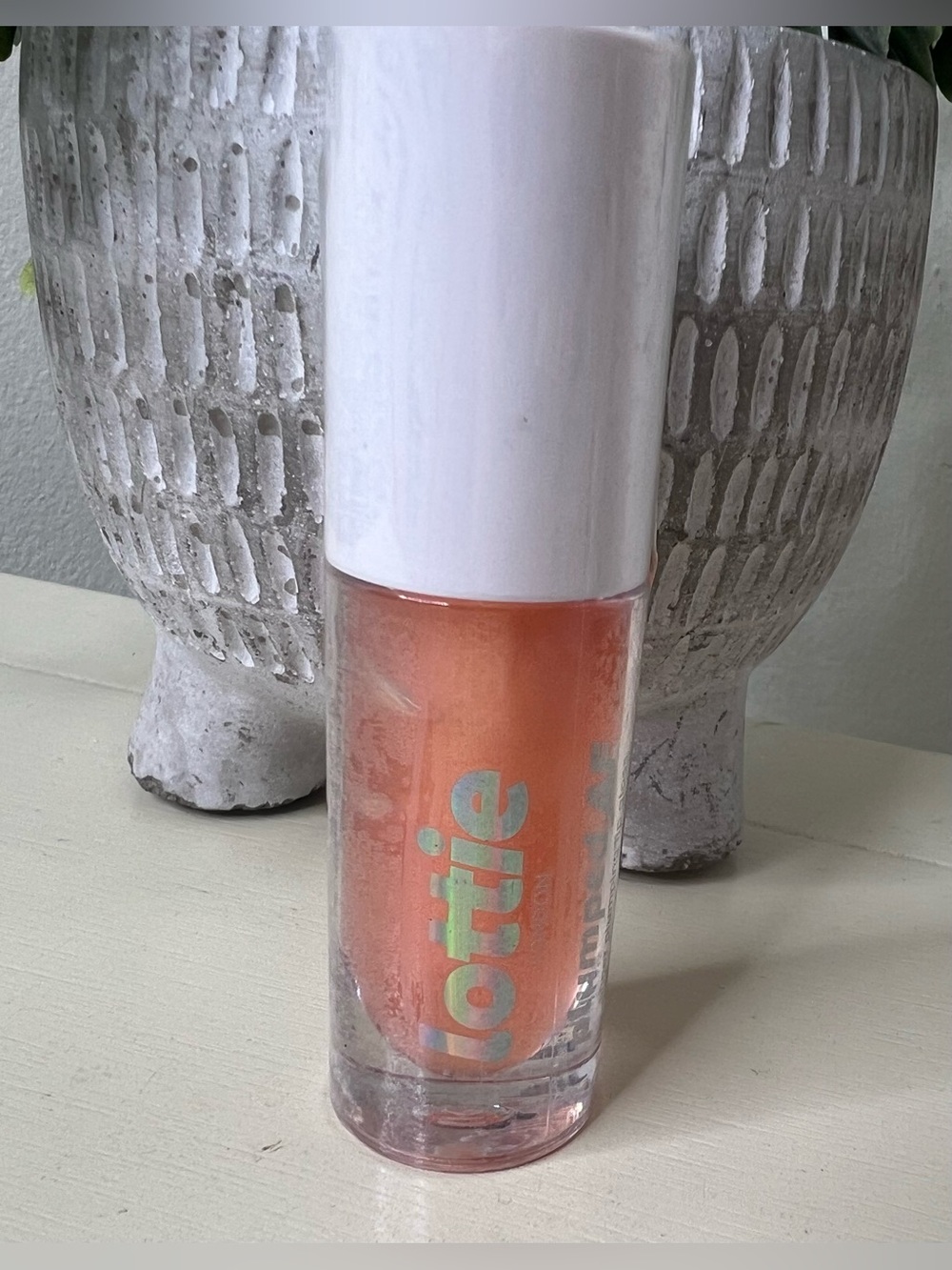 Brand New-Lottie London Plumped AF in Peach Please Plumping Lip Gloss